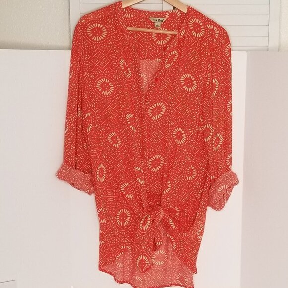 Lucky Brand Boho 70's Inspired Button Down - Picture 5 of 5